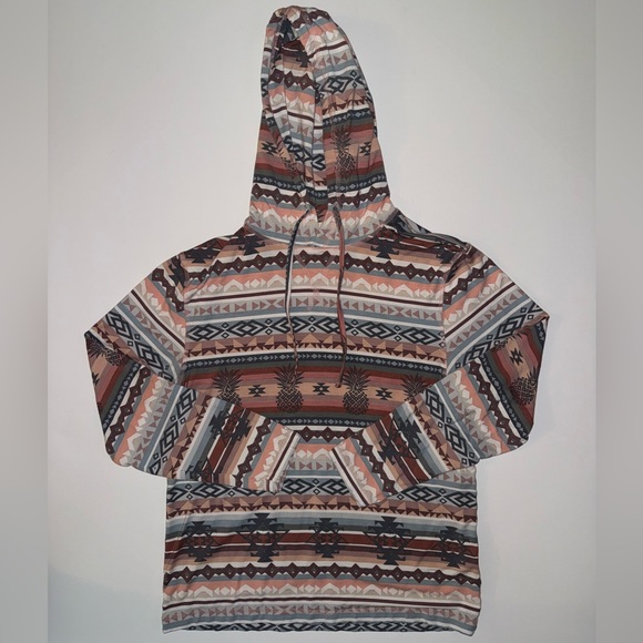 chubbies Tops - Chubbies Aztec Southwest Print Pullover Medium Sweatshirt Drawstring Hooded